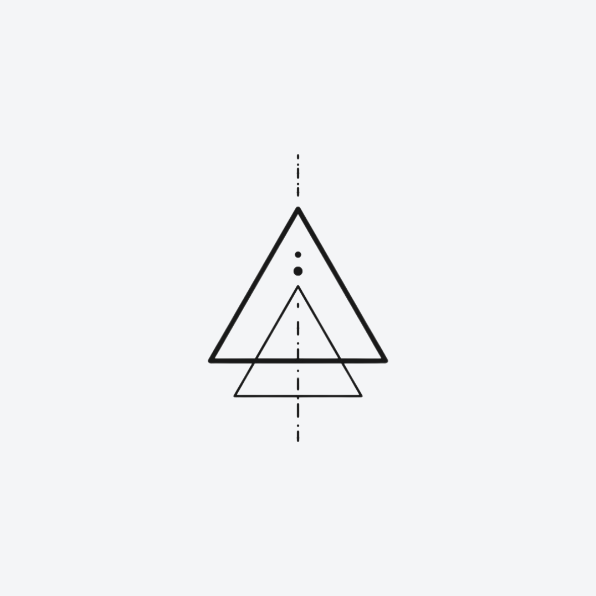 Geometric Triangle Tattoo