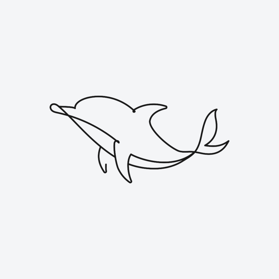 Artistic Dolphin Tattoo