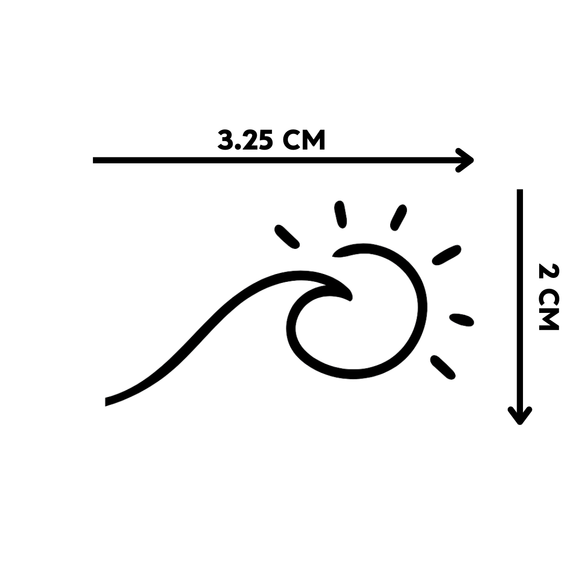 Wave and Sun Artistic Tattoo