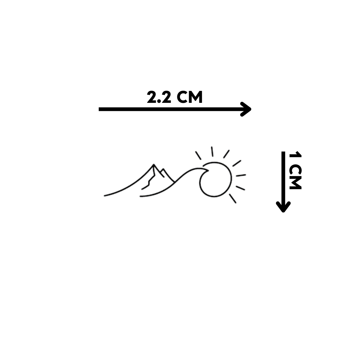 Mountain, Wave, and Sun Tattoo
